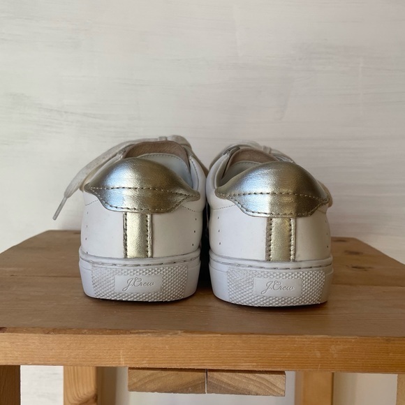 J.Crew Saturday Leather Sneakers with Gold Detail Size: 8.5 - Picture 10 of 13